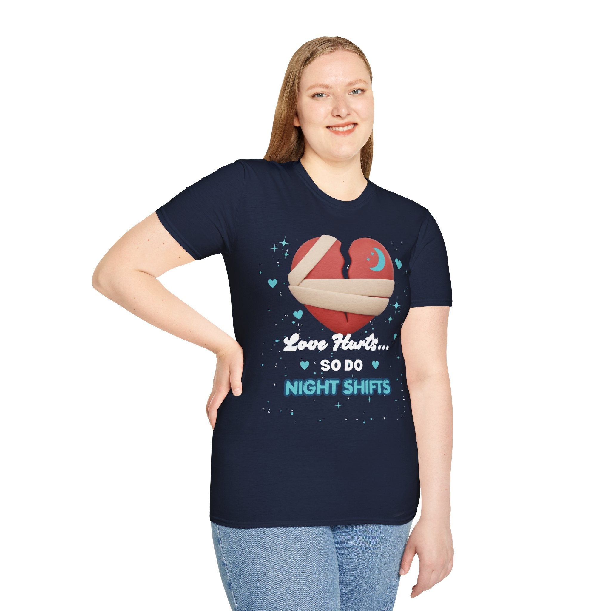 Night Shift Nurse T-Shirt — "Love Hurts... So Do Night Shifts" Graphic Tee