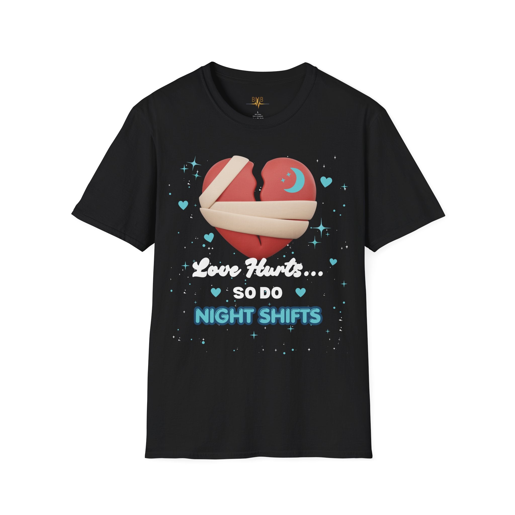 Night Shift Nurse T-Shirt — "Love Hurts... So Do Night Shifts" Graphic Tee